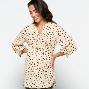 Maternity tie sleeve blouse